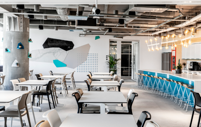 辦公室裝修設(shè)計：藍(lán)色與何色搭配為宜？