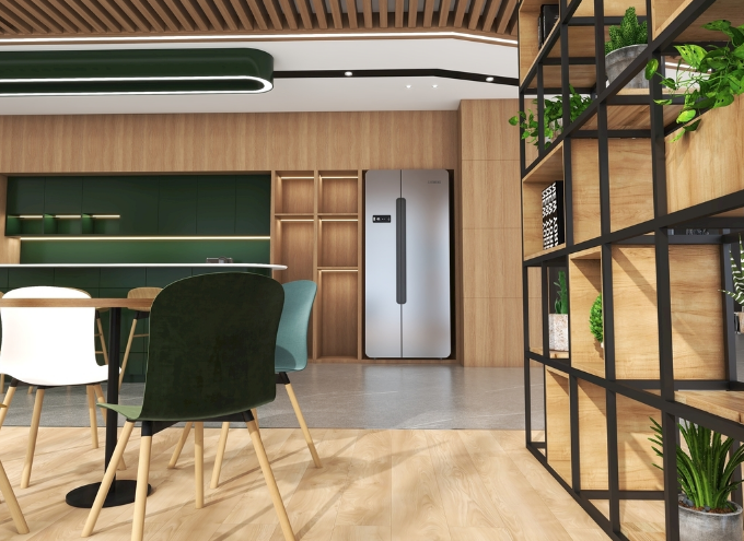 藍(lán)色柜子成辦公室裝修設(shè)計(jì)新寵，打造專業(yè)又清新的工作空間！