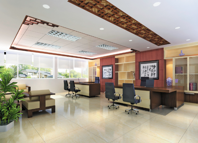 科技智潮引領(lǐng)未來：上海辦公室裝修設(shè)計(jì)，大中班臺(tái)擺放新解