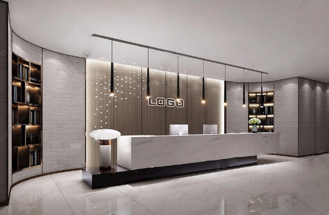 上海辦公室裝修設(shè)計：水波紋不銹鋼，打造獨特光影藝術(shù)空間